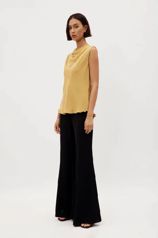 Ginger & Smart Beloved Cowl Neck Top - Mustard