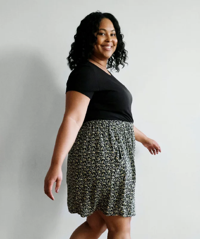 HADLEY skirt in Black/Mustard