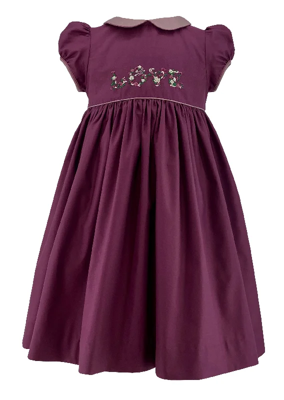 Plum Estelle Dress - Love Embroideries