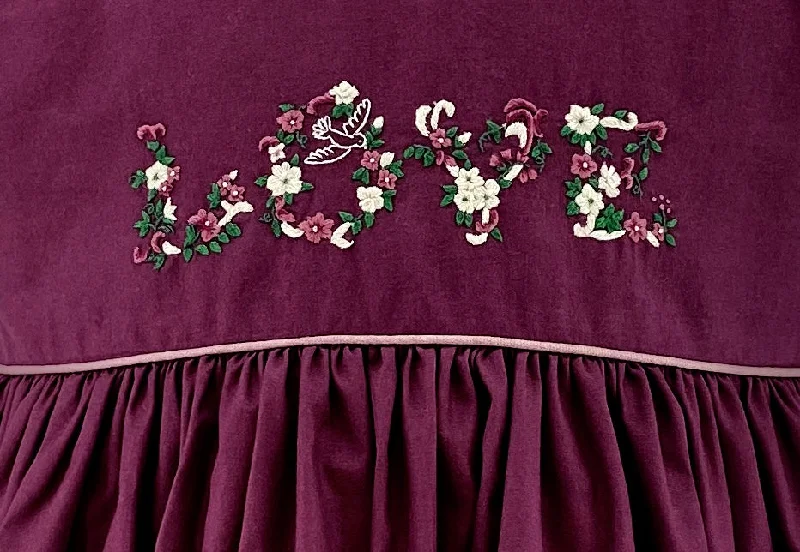 Plum Estelle Dress - Love Embroideries