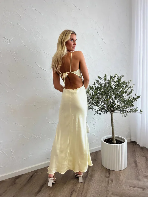 Hire Bec + Bridge Cedar City Maxi Dress in Ice Yellow