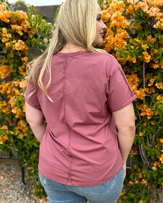 LEISURE tee in Vintage Mauve