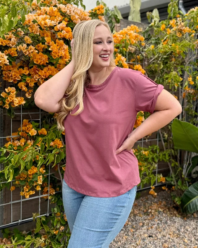 LEISURE tee in Vintage Mauve