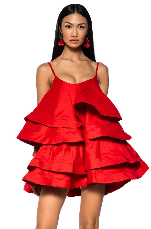 LOOKING FOR LUST RUFFLE MINI DRESS