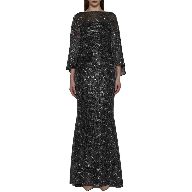 Talbot Runhof Women's KOSHA long Charcoal Dress