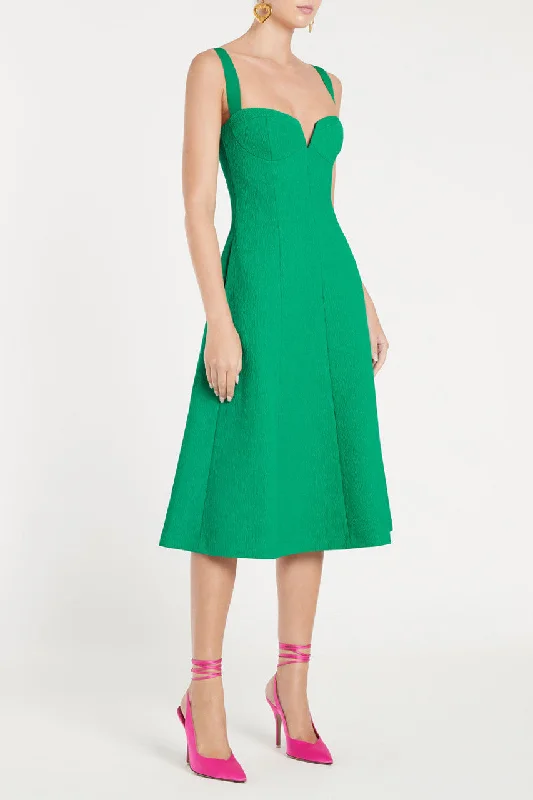 REBECCA VALLANCE Dionne Midi Dress (Golf Green) - RRP $699