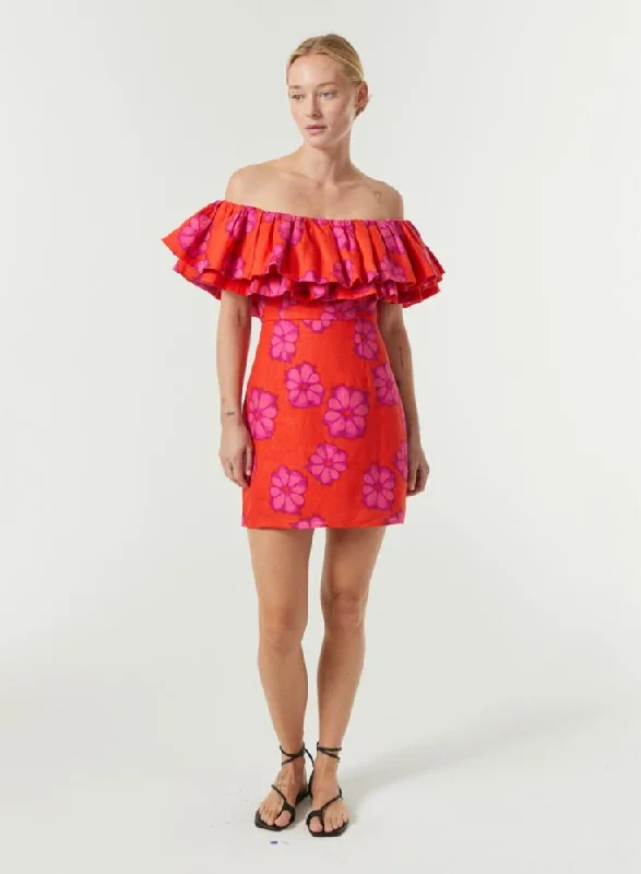 Rhode Vivi Dress in Scarlet Bombay Bloom