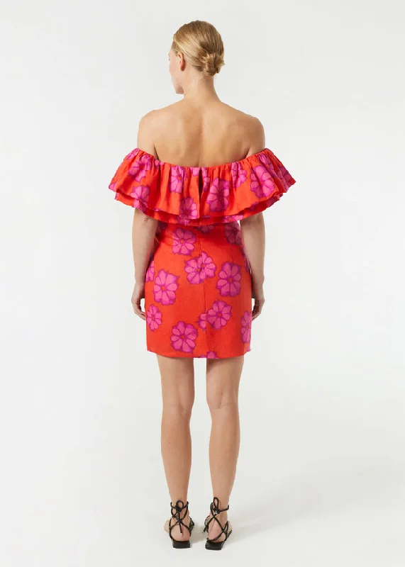 Rhode Vivi Dress in Scarlet Bombay Bloom