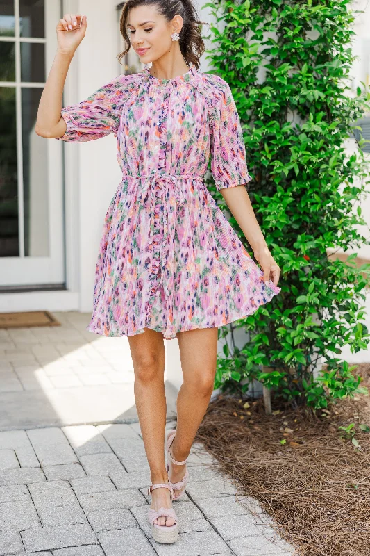 Silver Linings Pink Floral Dress