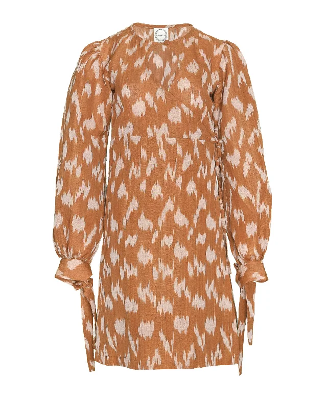 Kavi Dress - Amy Print (Brown)