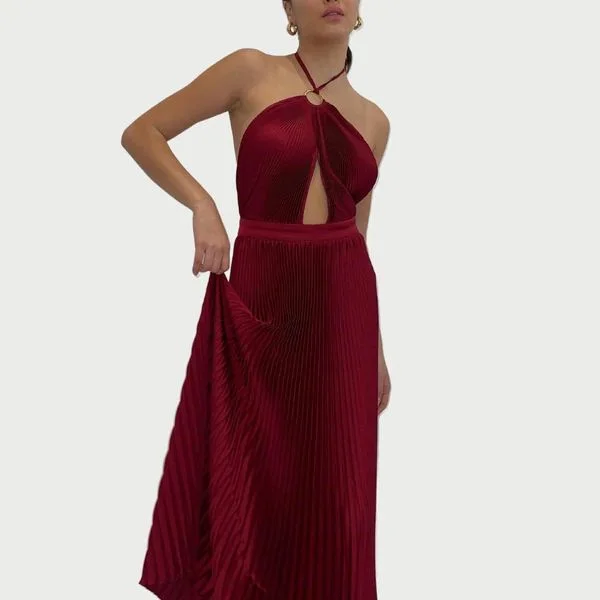 Hire L’IDEE Reveil Gown in Ruby Red