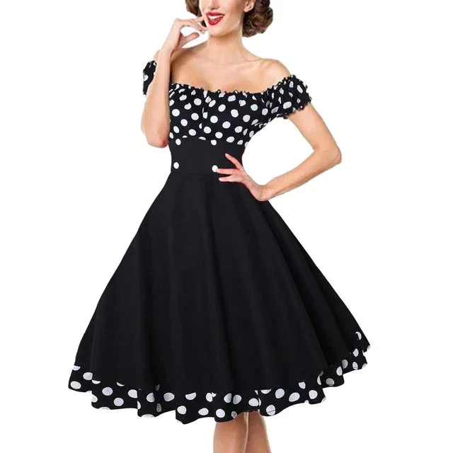 Vintage Dress New Women Dress+Cape Retro Rockabilly 50s Style Two Piece Black Dress Elegant Ladies fashion Midi Dresses