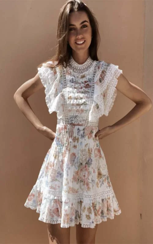 Hire ZIMMERMANN Bowie Frill Mini Dress